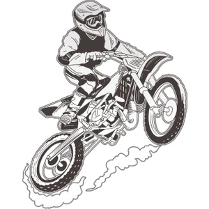 Sticker Atölyesi Cross Motorcu Sticker - 14087