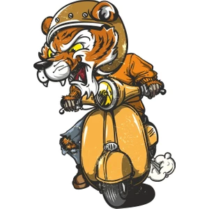 Sticker Atölyesi Vespa-Scooter Sticker - 14084