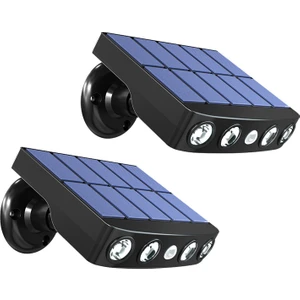 Solar LED Güneş Enerjili Bahçe Duvar Lambası 2li Paket
