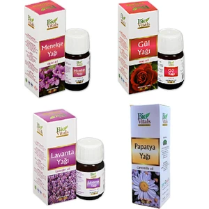 Bio Vitals Menekşe Yağı, Lavanta Yağı, Papatya Yağı, Gül Yağı (Oda Kokusu Seti)