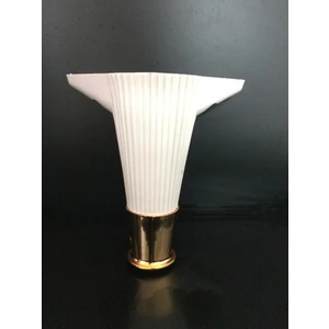 PVC Burada Asya Çizgili 15 cm Beyaz / Gold Mobilya Ayağı- Dolap, Koltuk , Tv Ünitesi Ayağı