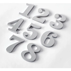 5 cm NO:12345678 Yapışkanlı Metalik Gri