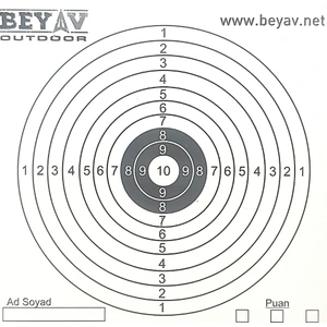 Bey Av Hedef Kağıdı 50 Adet 14 cm * 14 cm