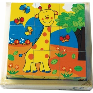 Ahşap Hayvanlar Küp Puzzle