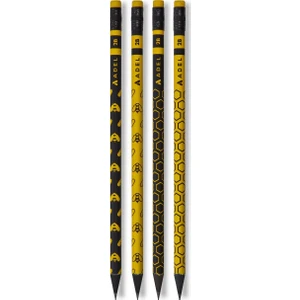 Silgili Kurşun Kalem Blackline Arılar 4'lü Set