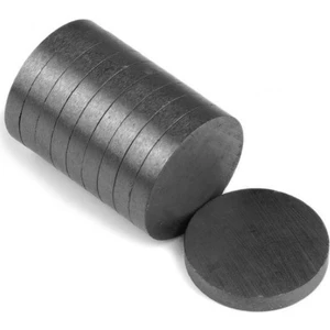 Mıknatıs Avm Ferrit Süsleme Mıknatısı, Siyah Süs Magnet Mıknatısı Çap : 20 mm Kalınlık : 3 mm (20x3 mm) -100 Adet