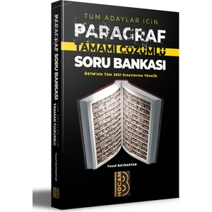 Benim Hocam Yayınları 2021 Tüm Adaylar Için Tamamı Çözümlü Paragraf Soru Bankası - Yusuf Bayraktar