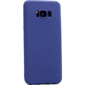 Samsung Galaxy S8 Plus Kılıf Premier Silikon Kılıf+3D Cam Lacivert