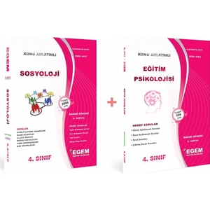 Egem Eğitim Yayınları Sosyoloji 4. Sınıf 8. Yarıyıl Konu Anlatımlı Çözümlü Soru Bankası Tüm Dersler (Bahar)