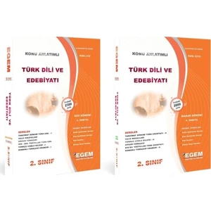 Egem Eğitim Yayınları AÖF Türk Dili ve Edebiyatı 2. Sınıf 3 ve 4. Dönem (Güz-Bahar)