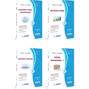 Egem Eğitim Yayınları AÖF İşletme Yönetimi 1. Sınıf 1. Dönem (Güz)