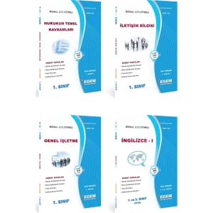 Egem Eğitim Yayınları AÖF Büro Yönetimi ve Yönetici Asistanlığı 1. Sınıf 1. Dönem (Güz)