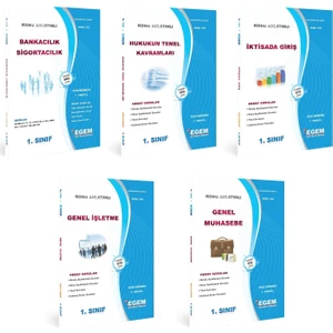 Egem Eğitim Yayınları AÖF Bankacılık ve Sigortacılık 1. Sınıf 1. Dönem (Güz)