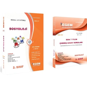 Egem Eğitim Yayınları AÖF Sosyoloji 2. Sınıf 3. Dönem Set (Güz)