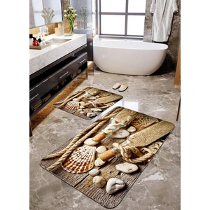 Talia Home Cam Şişe Desenli 2'li Banyo Paspas Seti TLAHMP-132