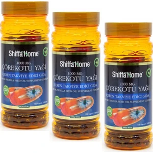 Shiffa Home Çörekotu Yağı Kapsül 1000 mg x 100 Adet x 3 Adet
