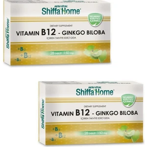 Shiffa Home Vitamin B12 - Ginkgo Biloba 150 mg 28 Tablet x 2 Adet