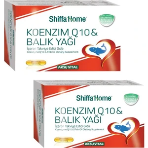 Shiffa Home Koenzim Q10 Balık Yağı Omega 3 1340 mg 30 Kapsül x 2 Adet