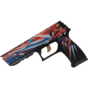 Ahşap CS-GO Point Disarray P250 Lastik Atar Oyuncak Tabanca