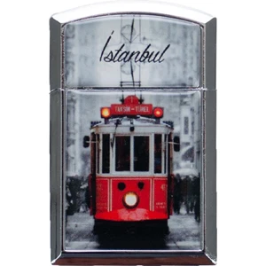 Metal İstanbul Resimli Gazlı Çakmak