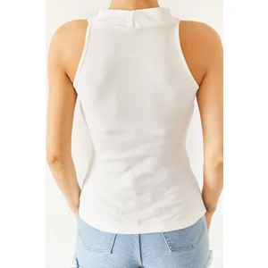 Beyaz Karkorse Kolsuz Bluz 1KXK2-44687-01