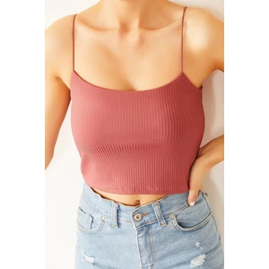 Gül Kurusu Askılı Kaşkorse Bluz 1KXK2-44686-65