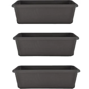 Dış Mekan Saksı, Renkli Sebze Saksısı 3 Adet 30 Lt, Derin Bahçe Saksısı