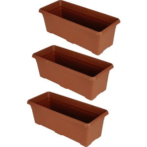 Bahçe Balkon Saksısı 40 Cm, 3'lü Saksı, Nergiz Balkon Saksı