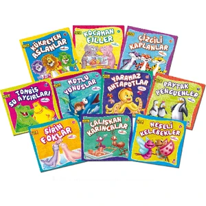 Sevimli Hayvanlar ile Tanışalım 10 Kitap Set Okul Öncesi