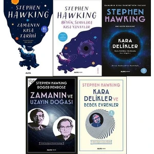 Stephen Hawking 5 Kitap Bilim Uzay Evren Seti (Zamanın Kısa Tarihi, Büyük Sorulara Kısa Yanıtlar, Kara Delikler, Zamanın ve Uzayın Doğası, Kara Delikler ve Bebek Evrenler)