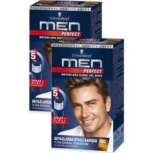 Men Perfect 50 Açık Kahve Saç Boyası X2