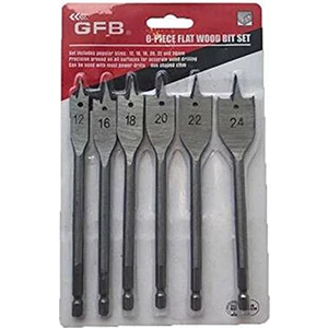 Gfb Yaprak Uçlu Matkap Ucu Seti  6 Parça (12-16-18-20-22-24)