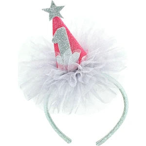 Süsle Bebek ve Parti 1 Yaş Doğum Günü Tacı - Pembe