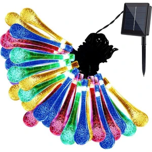 Sge Teknoloji  Güneş Enerjili 30 LED Rgb Su Damlası Çok Renkli Solar Bahçe Aydınlatması LED Lamba