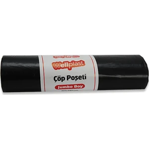 Wellpast Jumbo 80CM*110CM Siyah Çöp Poşeti