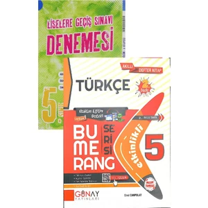 Günay Yayınları Gün&Ay Yayınları Bumerang 5. Sınıf Türkçe Okyanus Denemeli