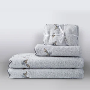 Clarina %100 Pamuk Banyo Havlusu Açık Gri 90x150