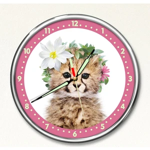 Dekor Loft Dekor Loft Premium Gece Parlayan  Çita  Çocuk Odası Duvar Saati PFS-1810