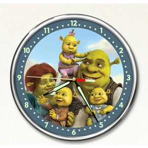 Dekor Loft Dekor Loft Premium Gece Parlayan Şrek  Çocuk Odası Duvar Saati PFS-1839