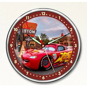 Dekor Loft Dekor Loft Premium Gece Parlayan Şimşek Mcqueen  Çocuk Odası Duvar Saati PFS-1822