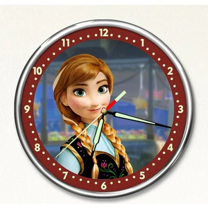 Dekor Loft Dekor Loft Premium Gece Parlayan Anna Frozen  Çocuk Odası Duvar Saati PFS-1831