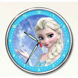 Dekor Loft Dekor Loft Premium Gece Parlayan Elsa Frozen  Çocuk Odası Duvar Saati PFS-1837