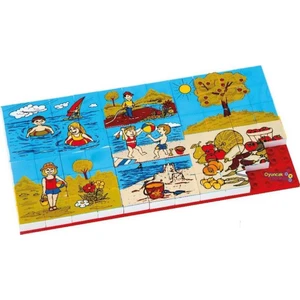 Güçlü Toys LEGO Tipi Resimli Puzzle 67 Parça Yaz