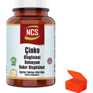 Zinc Çinko Selenyum Bakır Bisglisinat 120 Tablets + Hap Kutusu