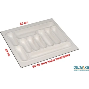 Beyaz Renk Kesilebilir Kaşıklık 55*49 cm