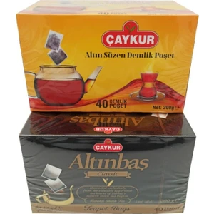 Altın Süzen ve Altınbaş Demlik Poşet Çay 200 gr - 40'lı