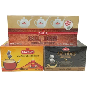Boldem -Çaykur  Altın Süzen- Çaykur Altınbaş Demlik Poşet Çaylar