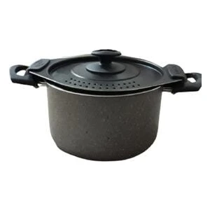 Siyah Makarna Tenceresi Spaghetti Pot 20 cm Tencere Süzgeçli 20CM