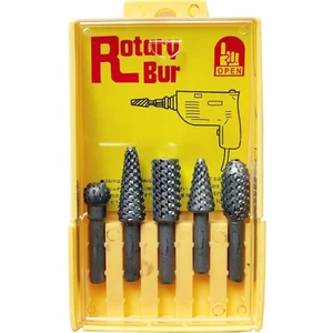 Rotary Bur Matkap Uçlu Ağaç Törpüsü 5 Li Takim Oyma Seti