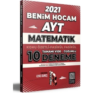Benim Hocam Yayınları 2021 AYT Matematik Konu Özetli Fasikül Fasikül Tamamı Video Çözümlü 10 Deneme Sınavı